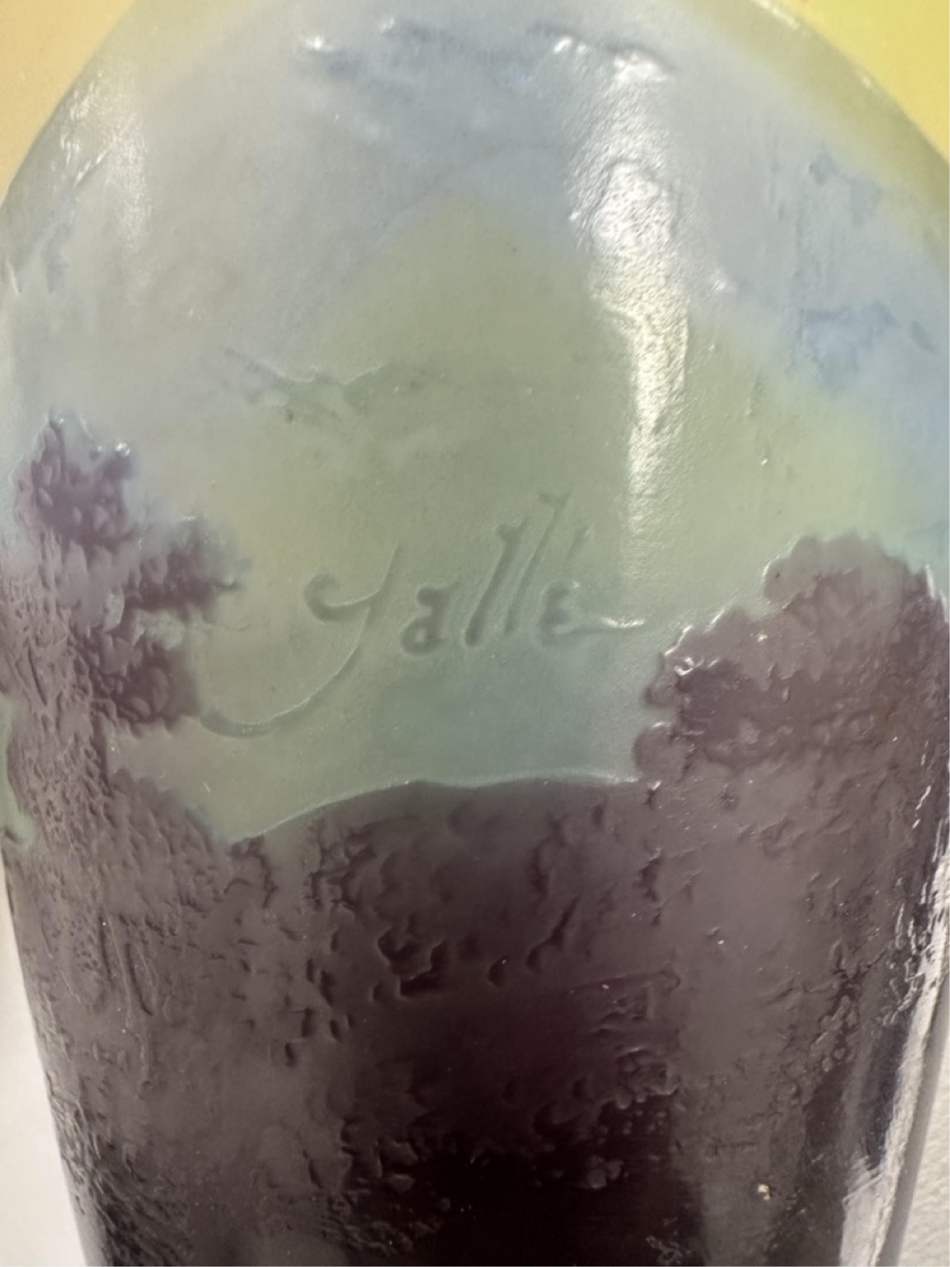 A Gallé cameo glass ‘landscape’ vase